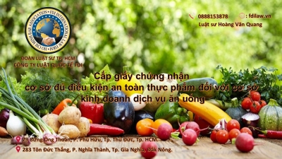 CẤP GIẤY CHỨNG NHẬN CƠ SỞ ĐỦ ĐIỀU KIỆN AN TOÀN THỰC PHẨM ĐỐI VỚI CƠ SỞ KINH DOANH DỊCH VỤ ĂN UỐNG title=